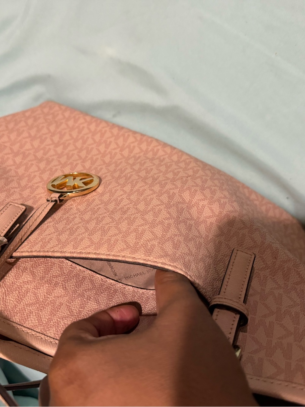 Michael Kors Pink Signature Tote Bag